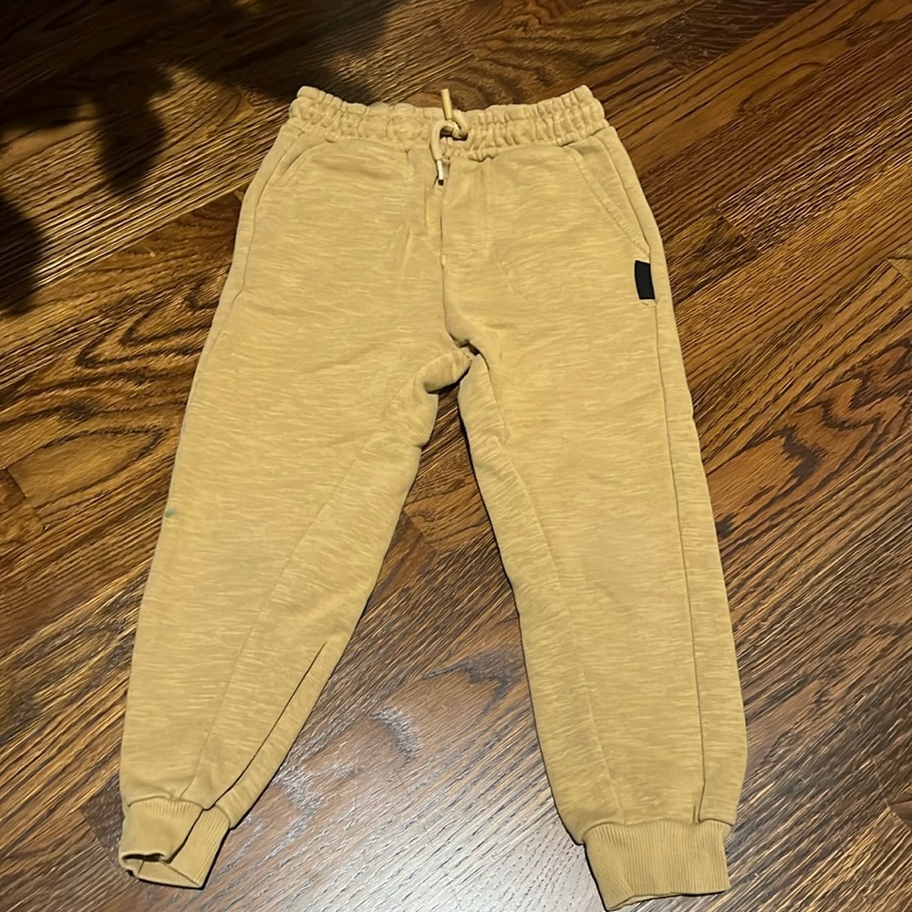 Zara boy pants joggers sweatpants yellow size 6